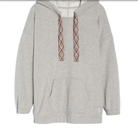Free People Movement Chill Out Gray Hoodie Pullover Sweatshirt - Picture 2 of 8